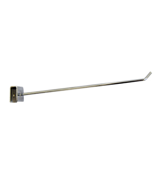 300mm Display Hook (prong) for Flat Bar - Chrome